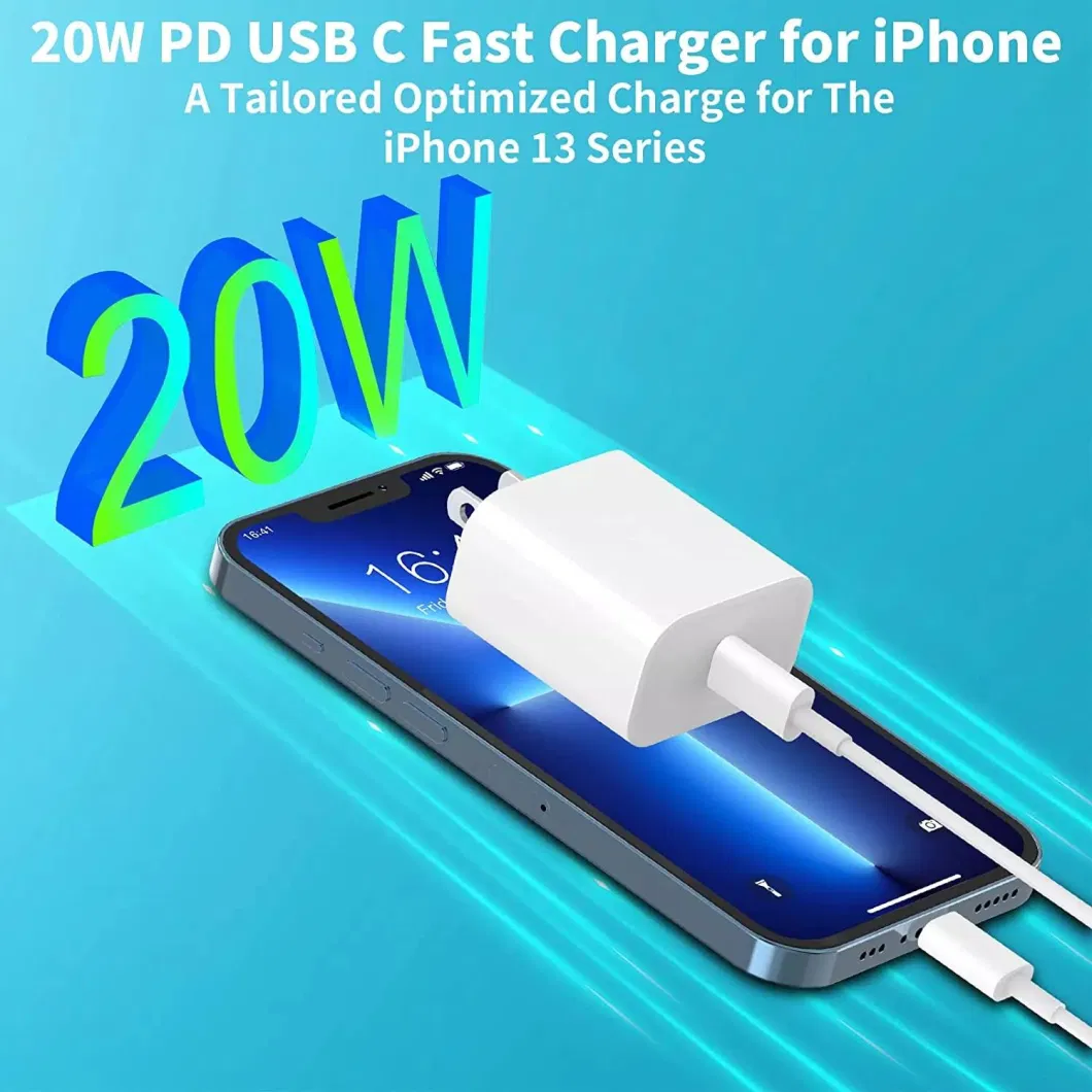 Universal UK Us EU Version Pd 20W Mobile Phone Accessories Fast Charging for Apple iPhone 14 13 12 11 Wall Phone Chargers Pd 20W USB-C Power Adapater