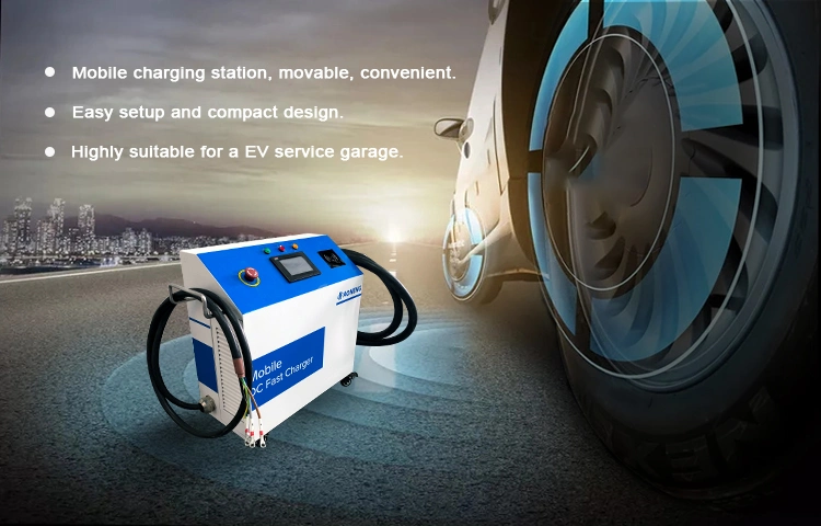 Portable 30kw DC Fast Charging Station CCS 2 DC EV Charger Mobile Electric Vehicle Charging Pile