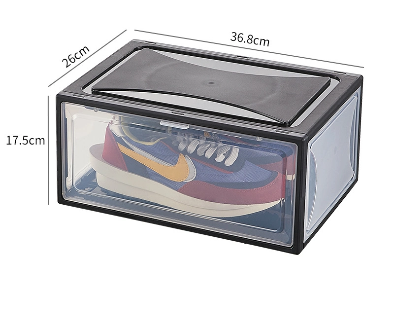 Shoe Storage Box Transparent Sneakers Dustproof Anti-Oxidation Shoe Cabinet Drawer Type Side Open Shoe Box Shoe Wall Shoe Rack Acrylic Shoe Box