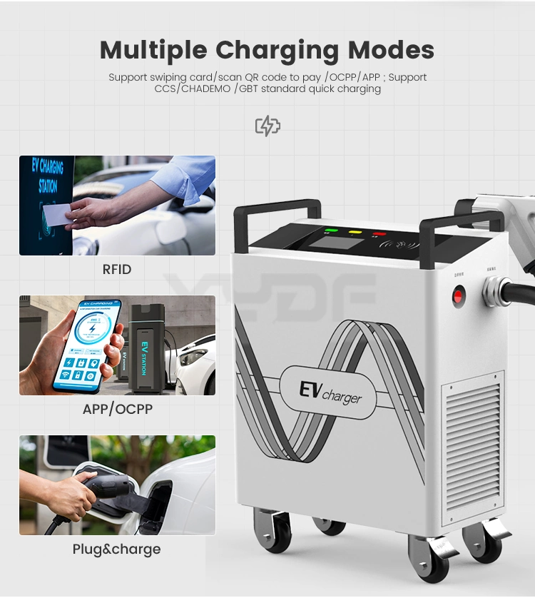 Xydf Mobile Portable DC EV Charging Station 20/30/40kw Fast Charger for Electric Vehicle Charging Support Gbt/CCS2/CCS1/Chademo