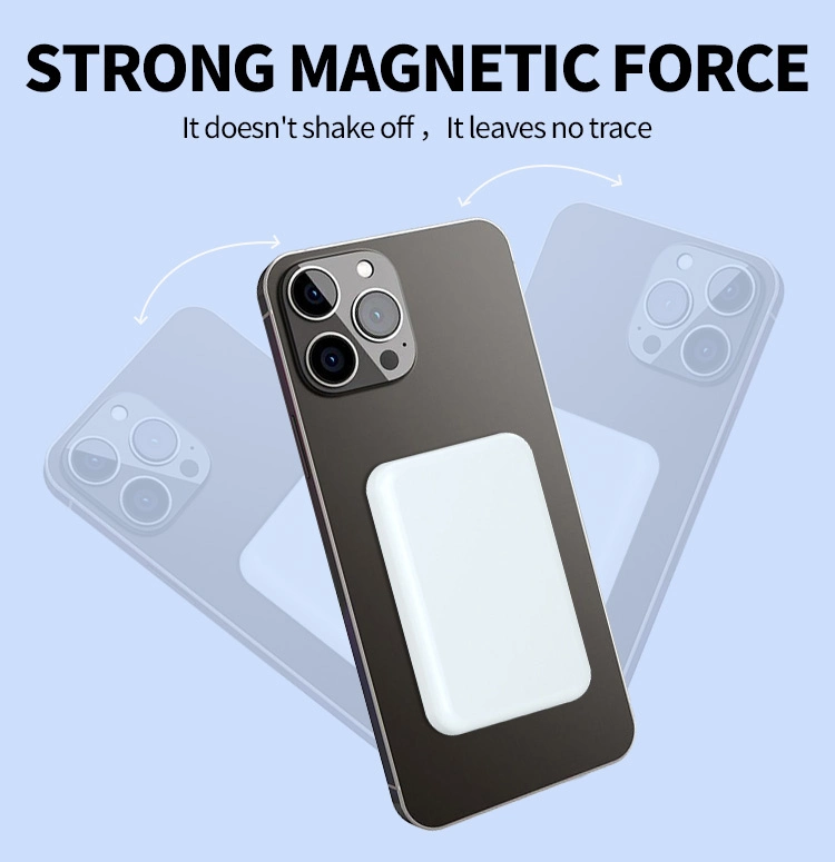 Original Magsafe Battery Pack Mini Magnetic Wireless Power Bank 5000mAh Portable Charger for Phone 12 13 14 15 Series with Logo