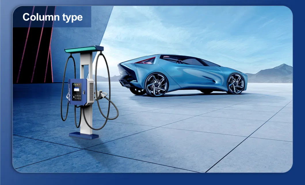 30kw Column Stand EV Charger Pedestal Installation DC Electric Vehicle Charging Point IP54