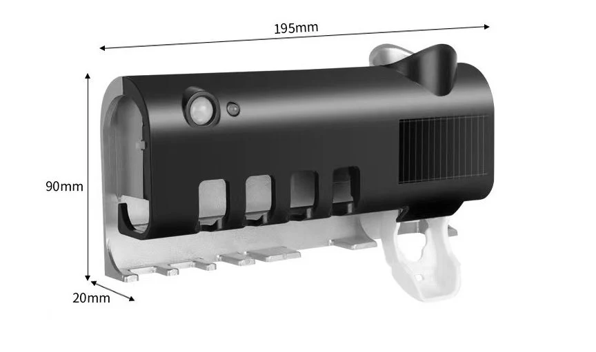 Multifunctional Induction Toothbrush Holder Intelligent UV Toothbrush Sterilizer Automatic Toothpaste Squeezing Hole Free Wall Mounted Toothbrush Storage Box