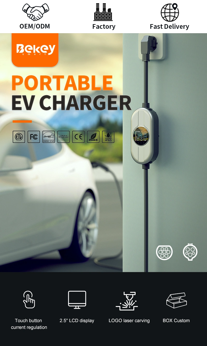 Electric Vehicle Charger Type 2 7kw Portable Electric Car Charger