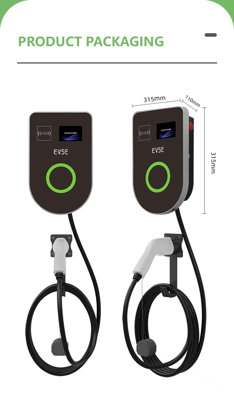 AC EV Charger Wall-Mounted Charging Stations 7kw 11kw 22kw EV Charger Charging Station