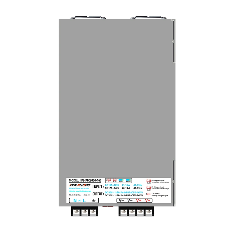 3000W High Current 62.5A 24V 48V DC Power Supply 3kw 0.98 Pfc Switch DC Power Supply Single Output Battery Charger