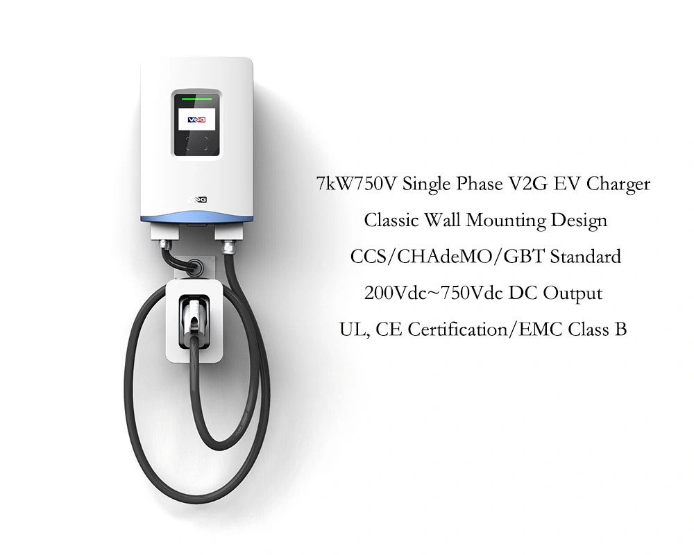 2023 New 7kw V2h V2g Wallbox Home EV Charger Bidirectional 32A 95% Efficiency