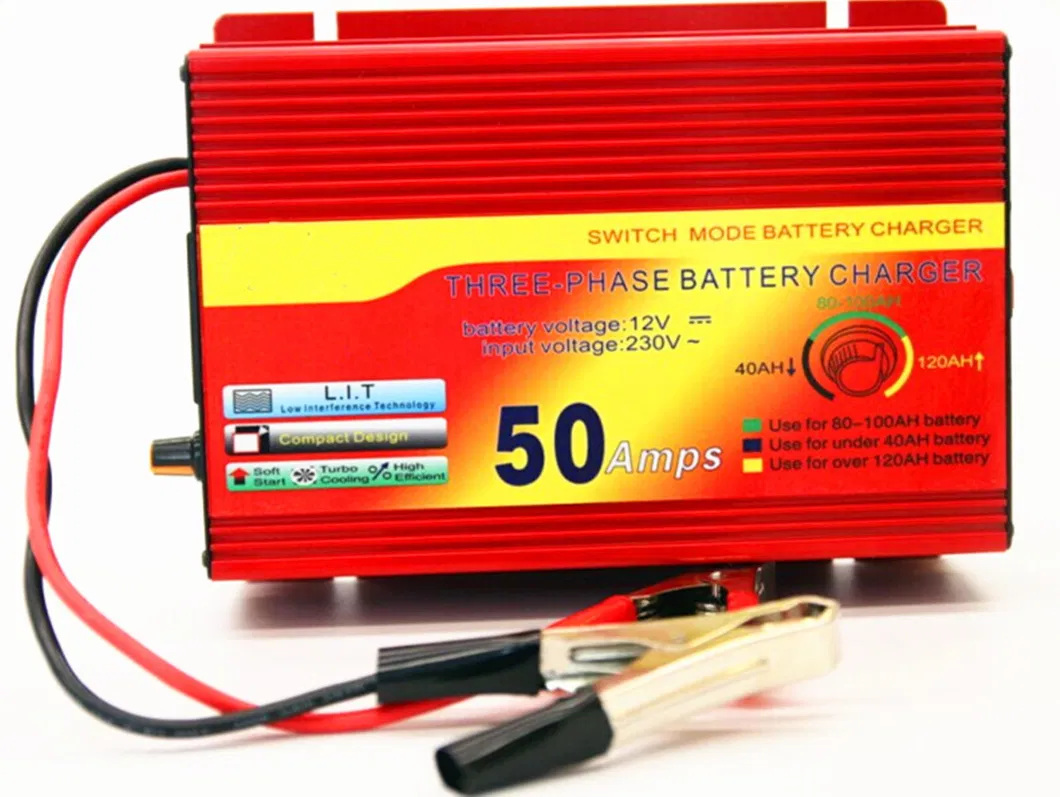 DC12V 50A solar battery charger with digital voltmeter