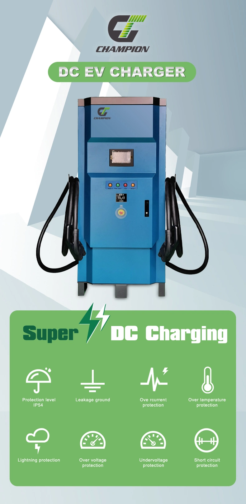 High Cost Performance DC EV Charger Station 160kw 180kw for Commercial Use with Ocpp, CE Certificate