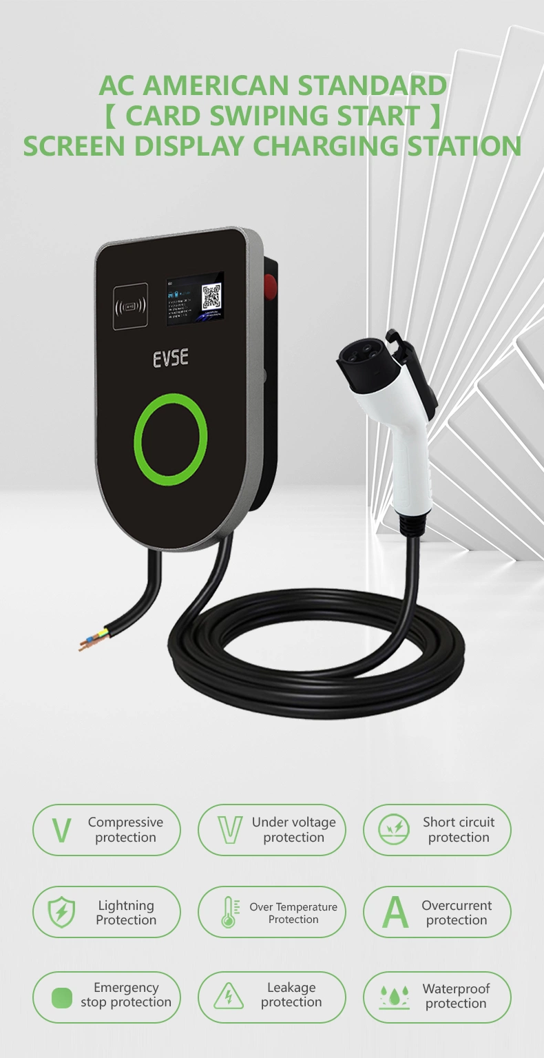 AC EV Charger Wall-Mounted Charging Stations 7kw 11kw 22kw EV Charger Charging Station