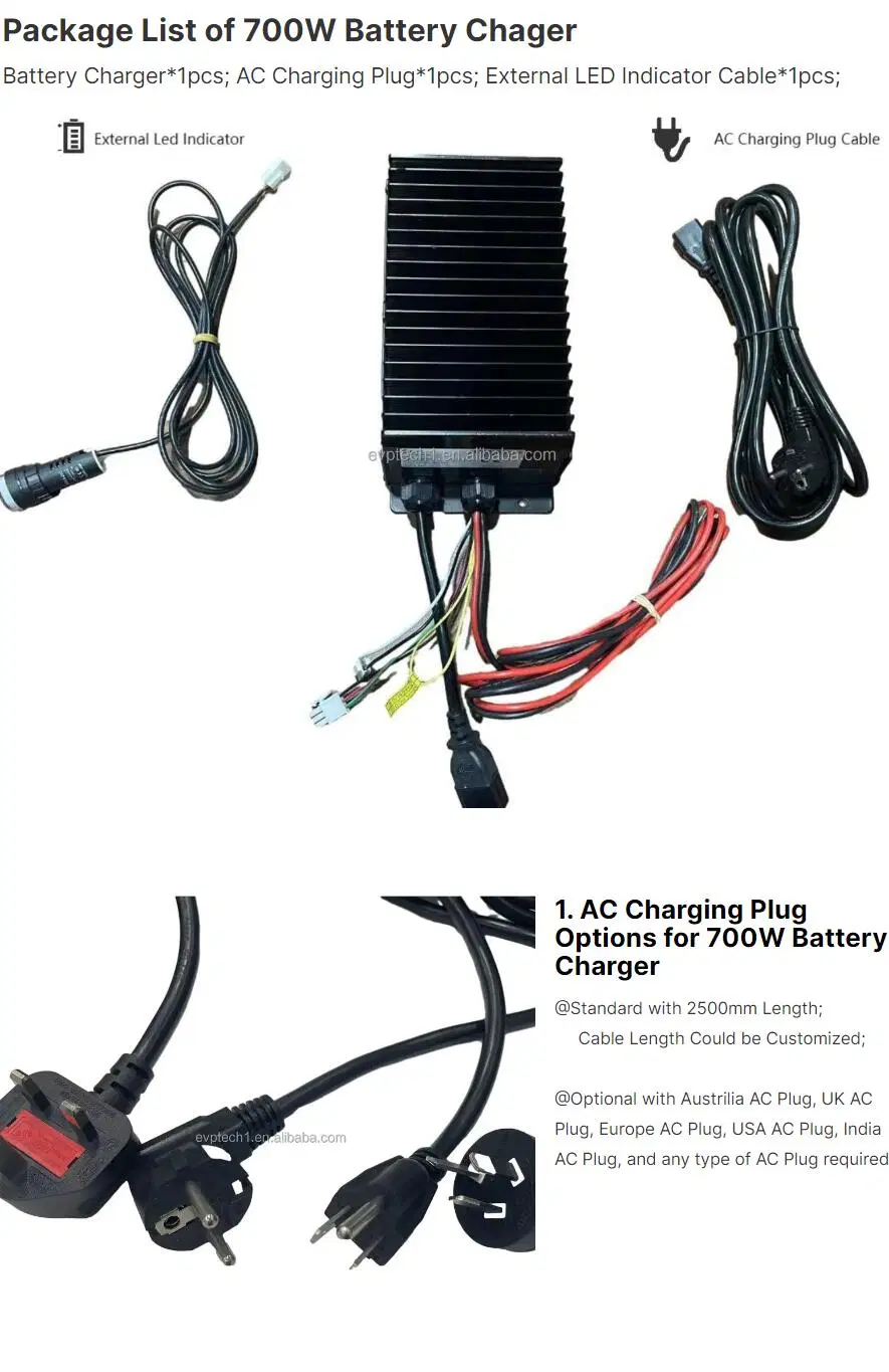 Portable 700W Electric Scissors Access Platform Lift Charger IP67 Waterproof Battery Charger