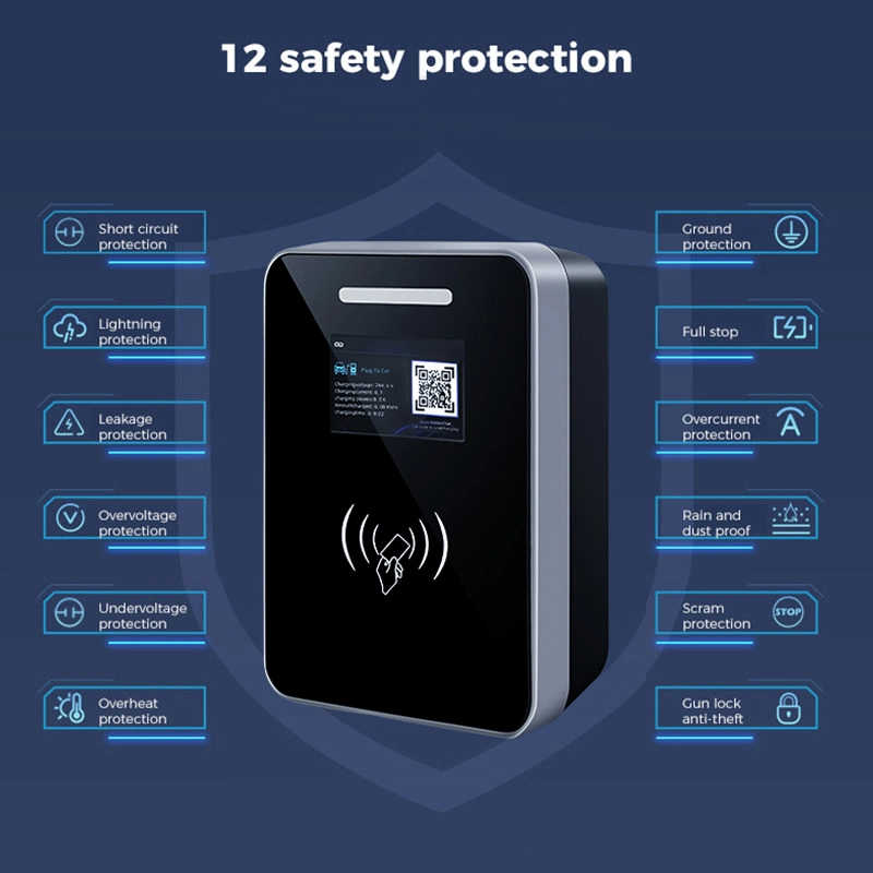 Type 2 7kw 11kw 22kw Smart Home EV Charger 1 Phase 3 Phase 16A 32A Electric Car Charging Station