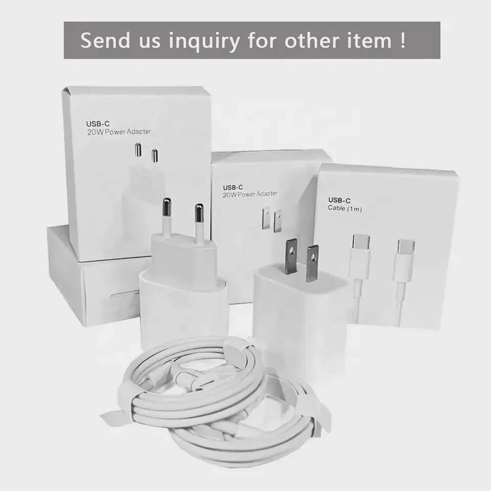 Original Quality UK 3 Pin Plug 20W USB-C Power Adapter Charger for Apple iPhone 15 14 13 PRO Max Fast Charging Type C Pd Charger