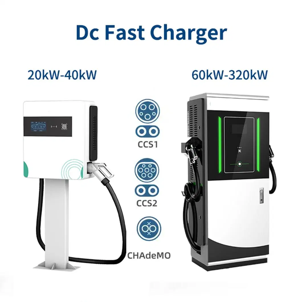 CCS1 CCS2 EV Charger Electric Vehicle Charging Pile Manufacturer 60kw 120kw 160kw 180kw 240kw 380V DC EV Charging Stations with Two Guns