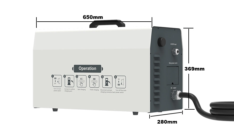 Fast Mobile DC Portable Single Gun EV Charger 20kw 30kw 40kw United States Standard CCS1 Charging Station Power Bank with Charging Gun