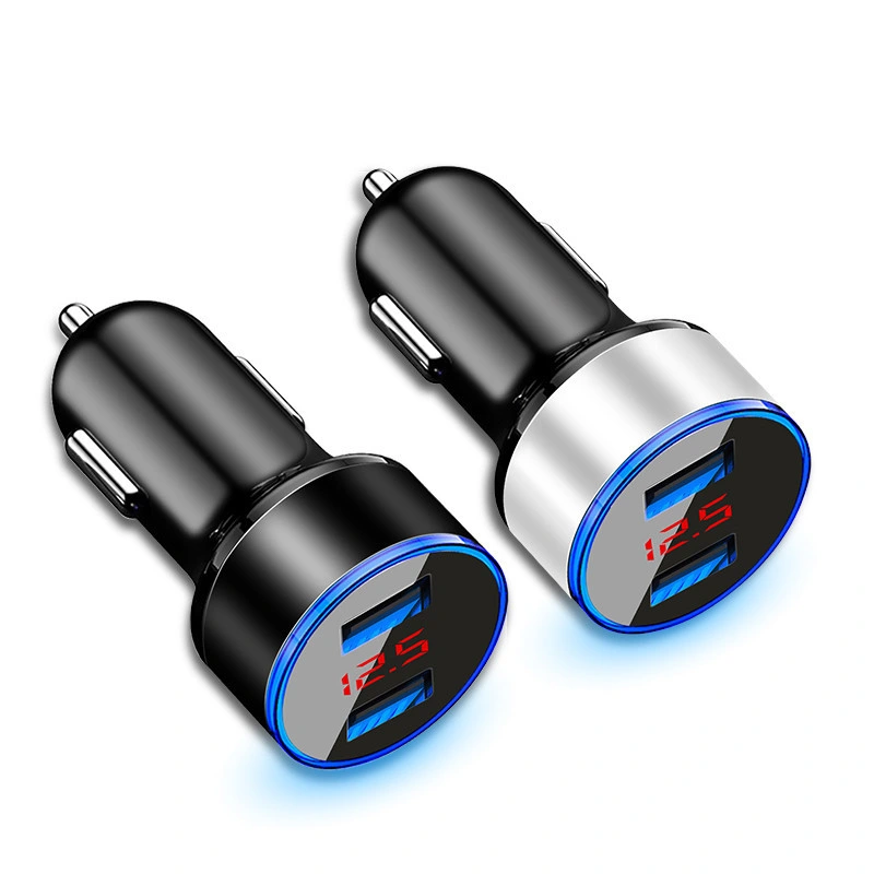 Top Seller Digital Display Dual USB Ports Car Charger