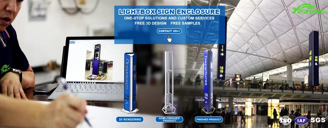 Custom Large Advertising Back Light Box Sign Station