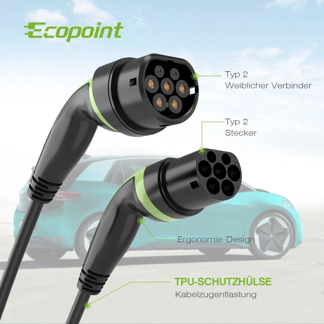 Inovus 32A 3.7kw Type1 Type2 EV Charging Cable with TUV CE Certificate