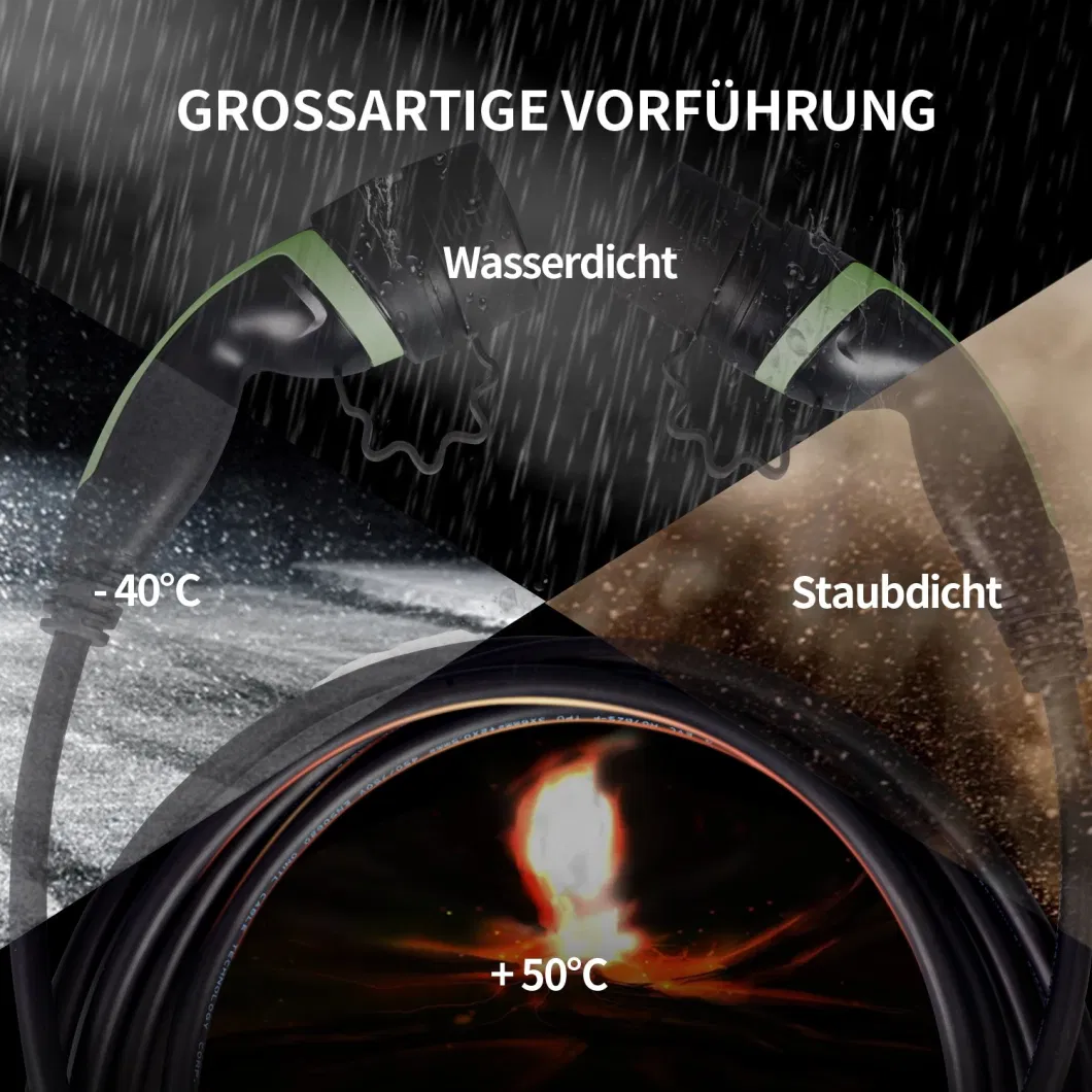 Inovus 32A 3.7kw Type1 Type2 EV Charging Cable with TUV CE Certificate