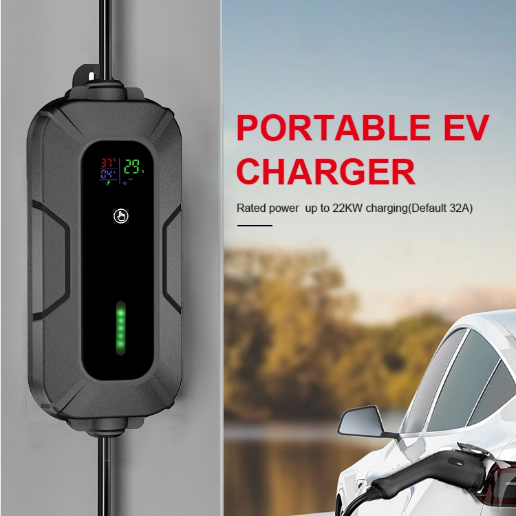 IP66 Portable Max. 22kw 13/16/20/32A Adjustable Current Electric Vehicle Car Charger