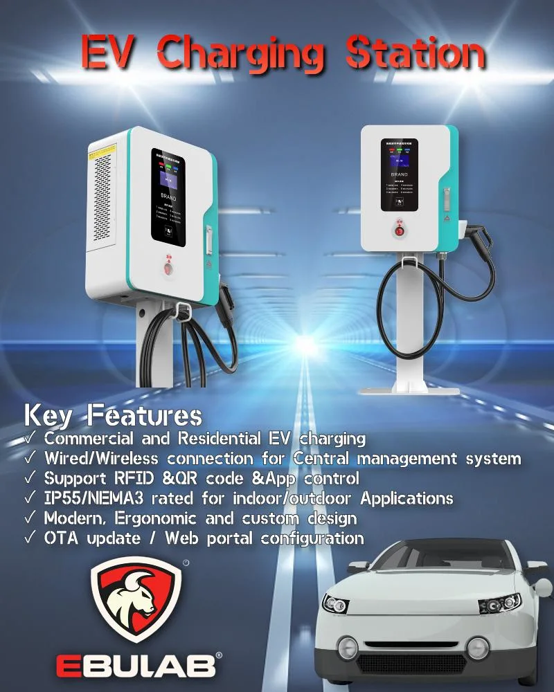 Portable Wallbox Power Level2 DC Fast Home Electric Car Battery Charger EV Electric Vehicle Charging Station