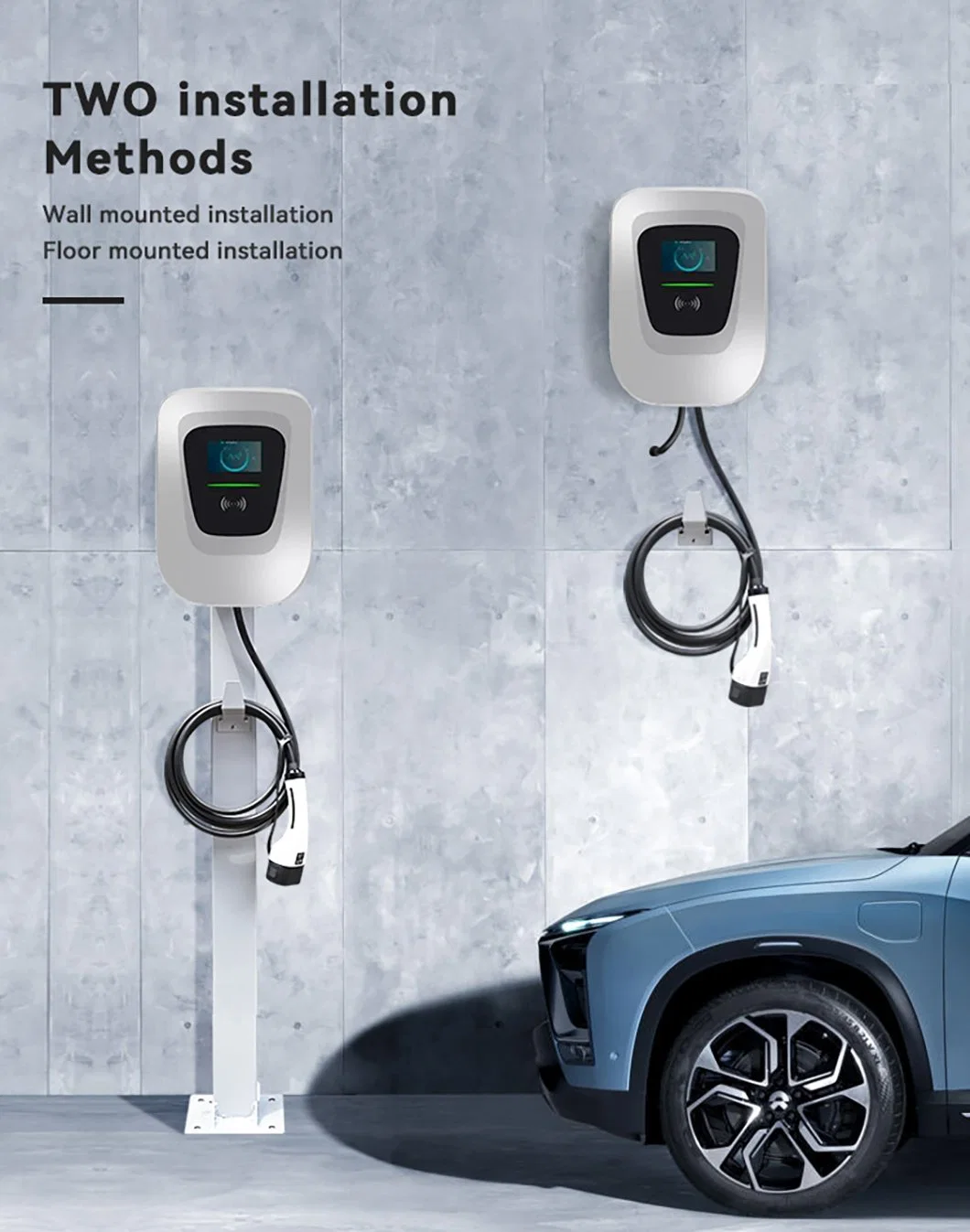 Car Charger Home Load Balancing Electric Vehicle Charger Wall Mounted Installation EV Charger