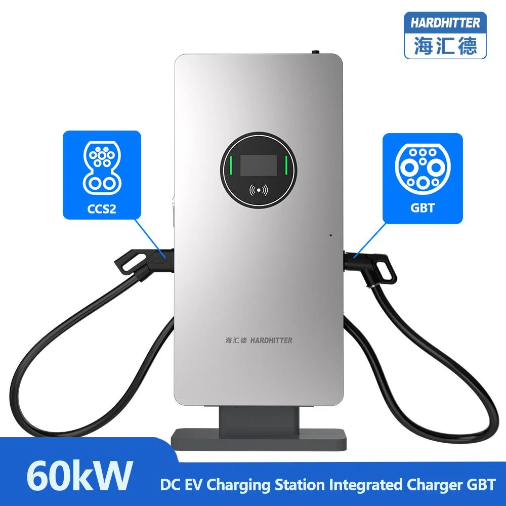 IP55 Outdoor Commercial Public DC Fast EV Charger DC 60kw Wall Mounted Ocpp Electric Vehicle Charging Station