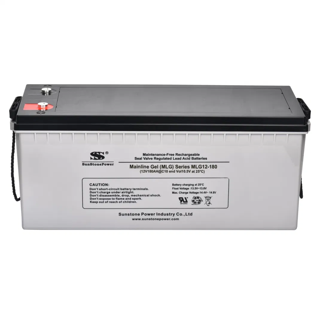 Solar Gel Battery 12V 180ah Lead Acid Deep Cycle Storage Battery