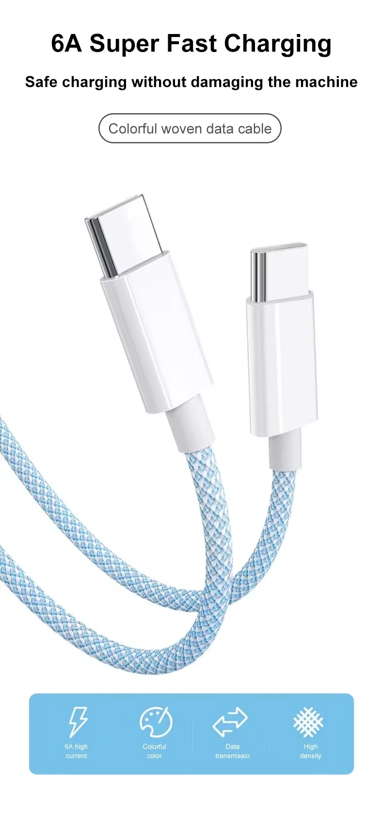 Hot Fast Charging Braided USB C to Lightning Multi Colors Data USB Cable for iPhone 8/X/11/12/13/14