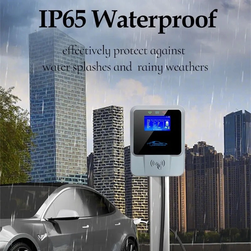 IP66 Waterproof EV Car Charger 32A 7kw 22kw Type 2 Floor-Mounted Wallbox Charging Stations for Home Electric Vehicles