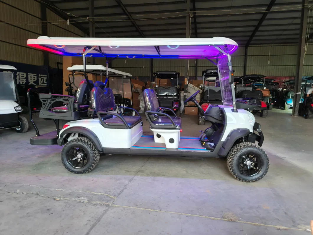 CE DOT off Road 2/4/6 Seater Solar Panels Golf Cart Chinese Battery Powered Mini Golf Buggy Club Custom Electric Golf Car