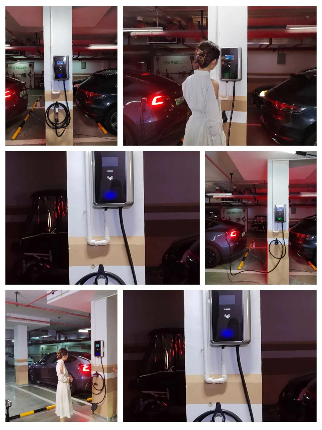 CE AC 220V 32A 1 Phase Type 2 Wall Box Charging Station 7kw EV Charger for Byd KIA ID4 ID6